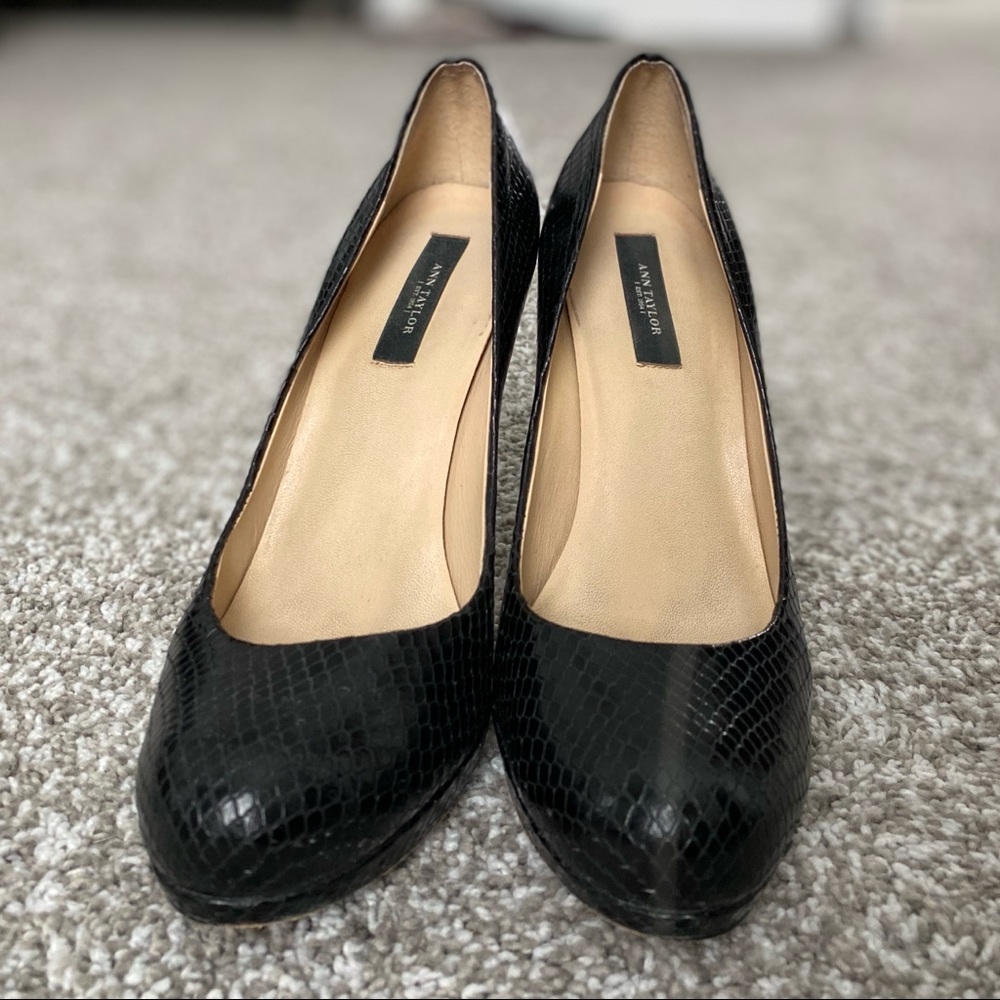 Ann Taylor snakeskin heels